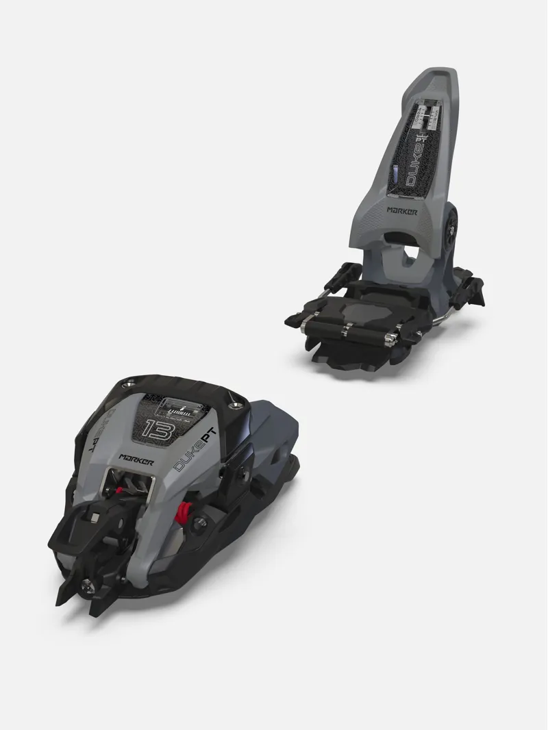 Marker Duke PT 13 Freetouring Ski Binding in Grey and black with a 125mm Brake