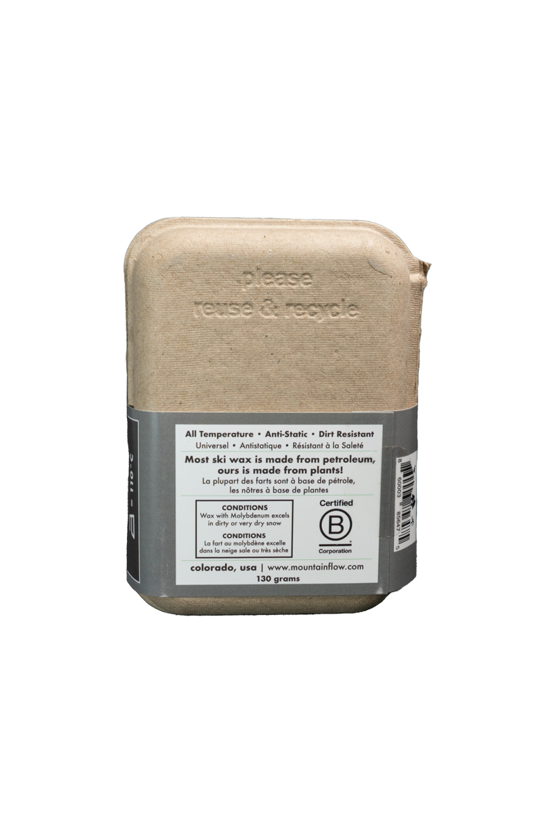 mountainFLOW Moly Speciality Race Ski and Snowboard Wax 130g Black-1