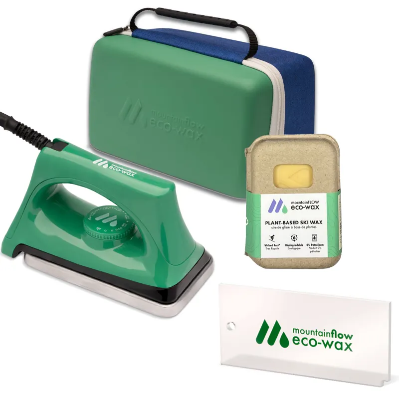 mountainFLOW Wax Kit Ski and Snowboard Waxing Kit with Case