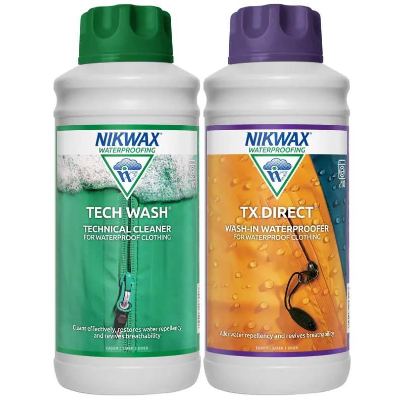 Nikwax Tech Wash and TX.Direct Wash-in 1 Litre Twin Pack