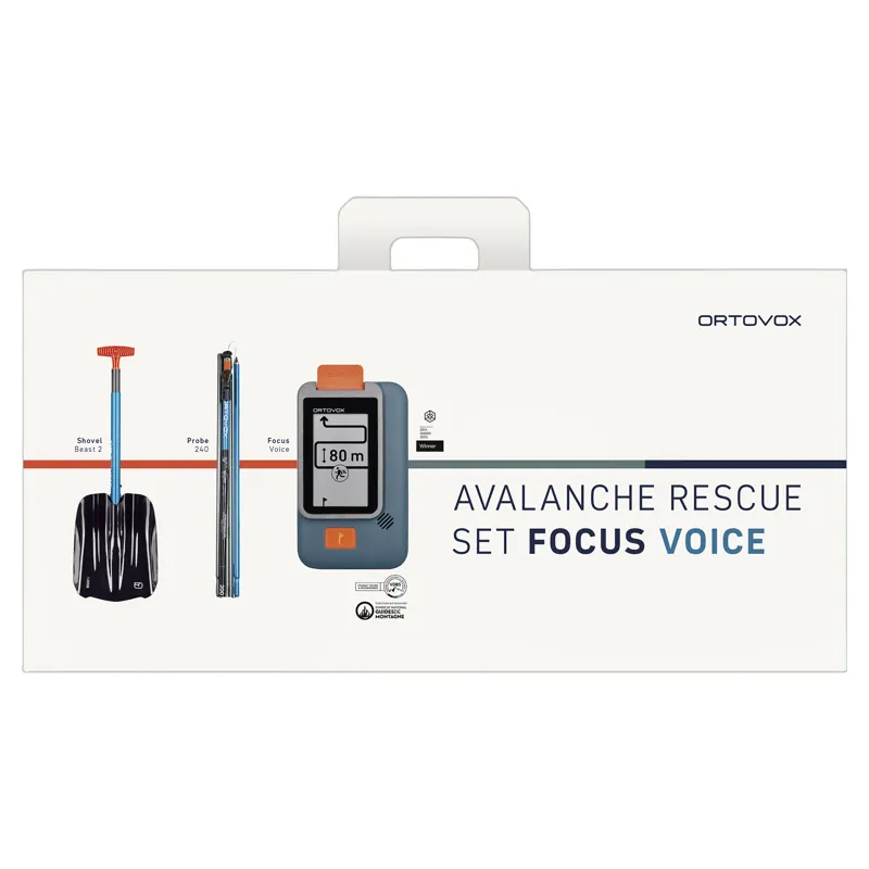 Ortovox Rescue Set Focus Voice Avalanche Transceiver