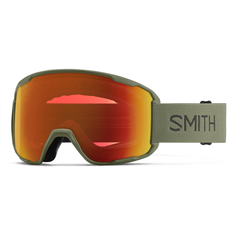 Smith Preview Fatigue Green Goggles with Everyday Red Mirror Lens