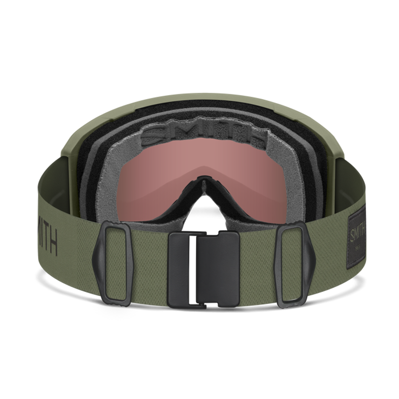 Smith Preview Fatigue Green Goggles with Everyday Red Mirror Lens-1