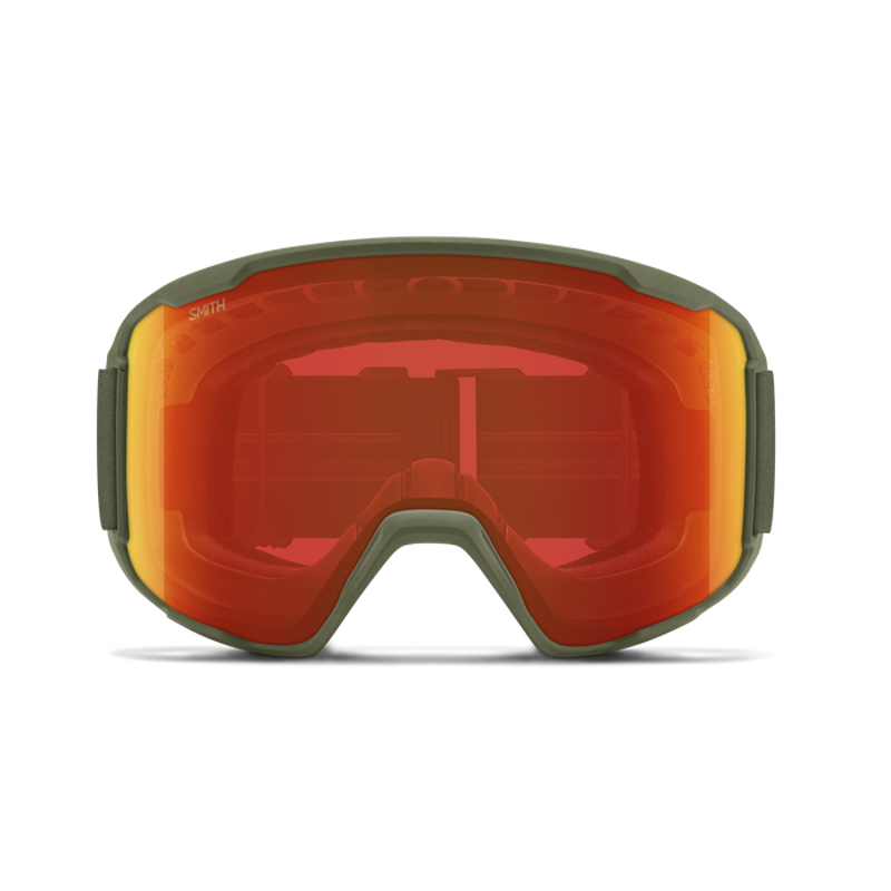 Smith Preview Fatigue Green Goggles with Everyday Red Mirror Lens-2