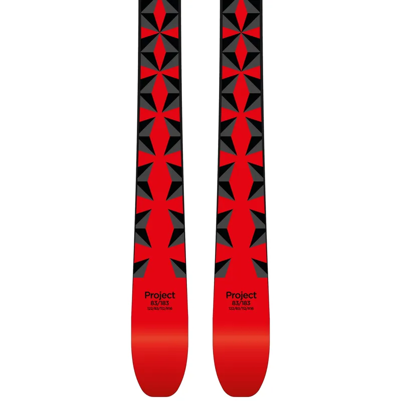 Extrem Ski Co Project 83 Skis 2026 in Red and Black-2