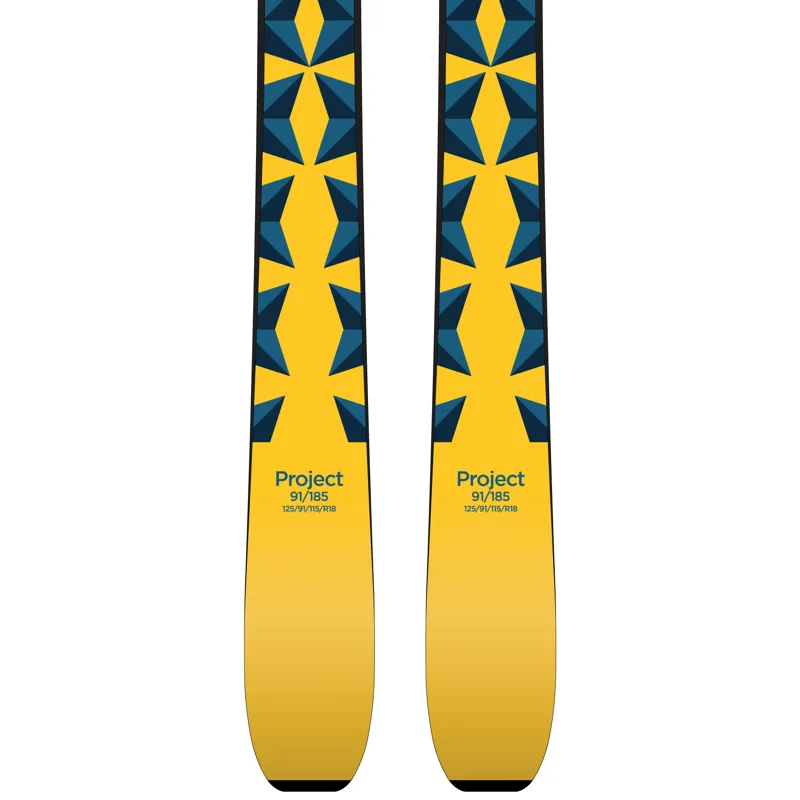Extrem Project 91 Skis 2026 in Flat Gold and Navy-2