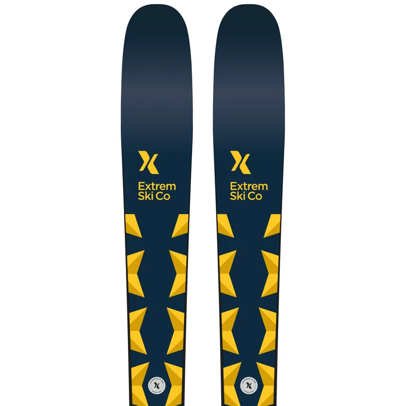 Extrem Project 91 Skis 2026 in Flat Gold and Navy