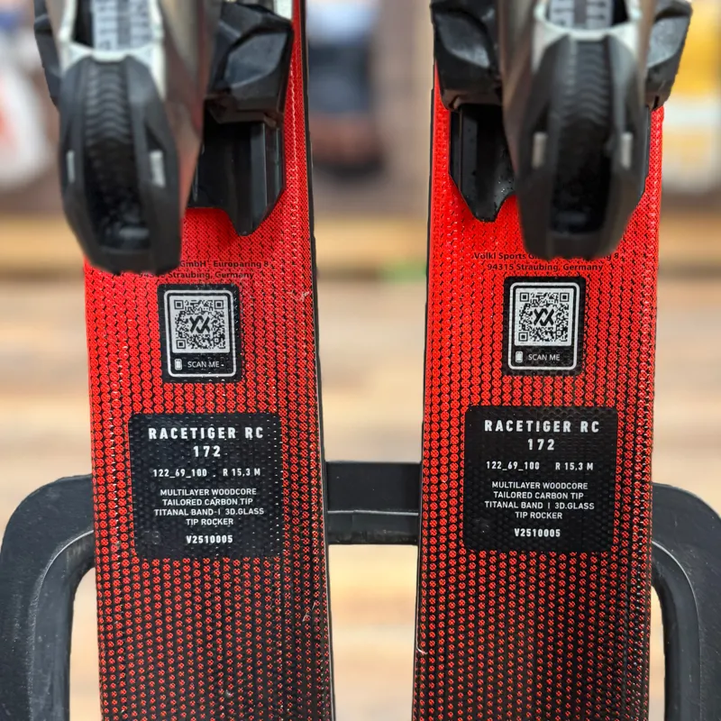 Volkl Racetiger RC 172CM Men's Piste Skis with Demo Bindings-5