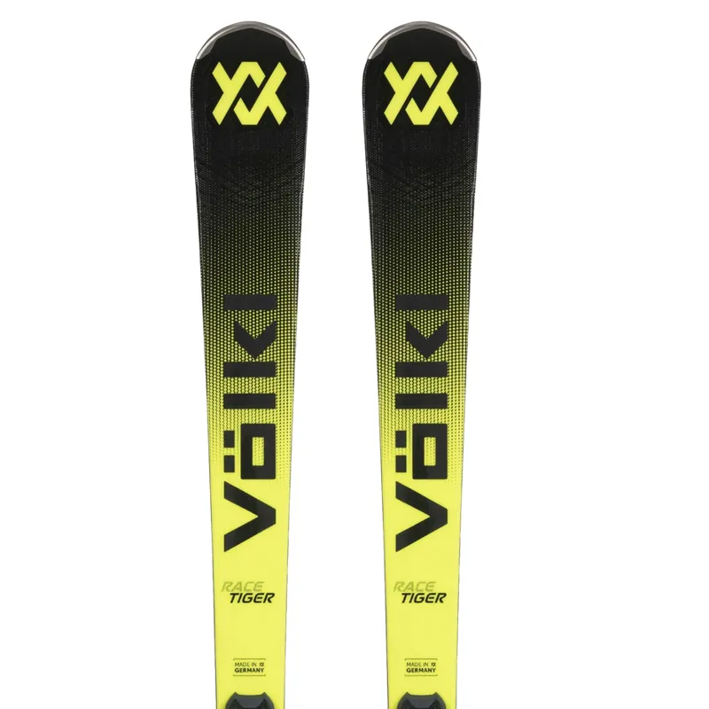 Volkl Racetiger SC Black Yellow Piste Skis Motion 11.0 Bindings 165cm-5