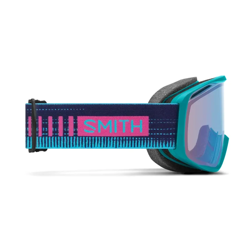 Smith Rally Ski Goggles in Tropic Blue with Blue Sensor Mirror Antifog Lens -3