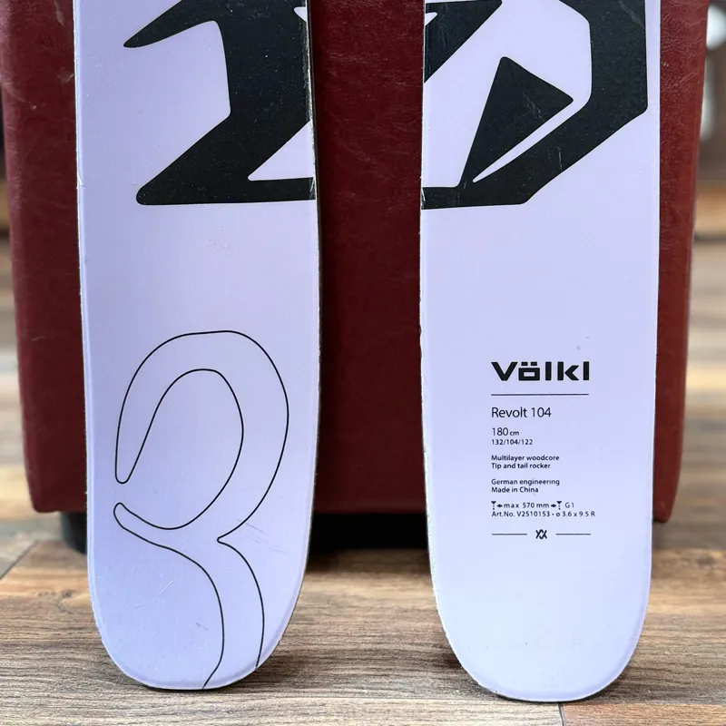 Volkl Revolt 104 Ex-Demo Skis with Demo Marker Griffon 180CM-1