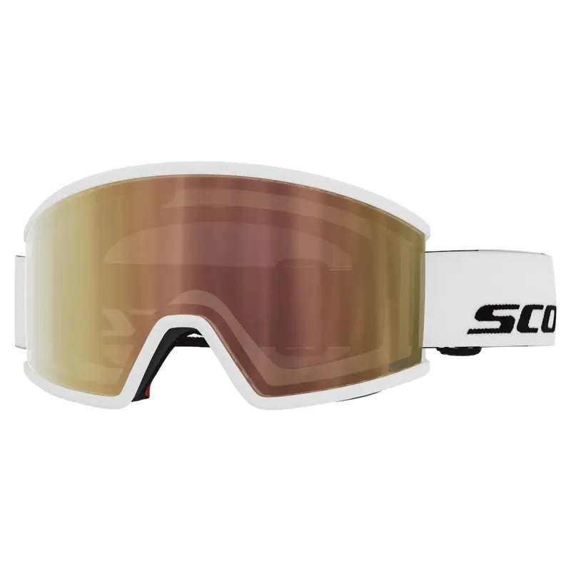 Scott Ambit Compact Goggles in White with LS Cinnamon Chrome S1-3 Lens