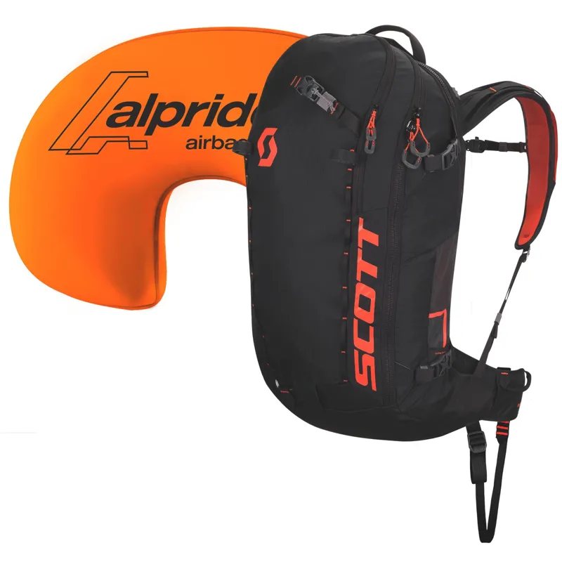 Scott Patrol E1 40 Electonic Airbag System in Black and Orange