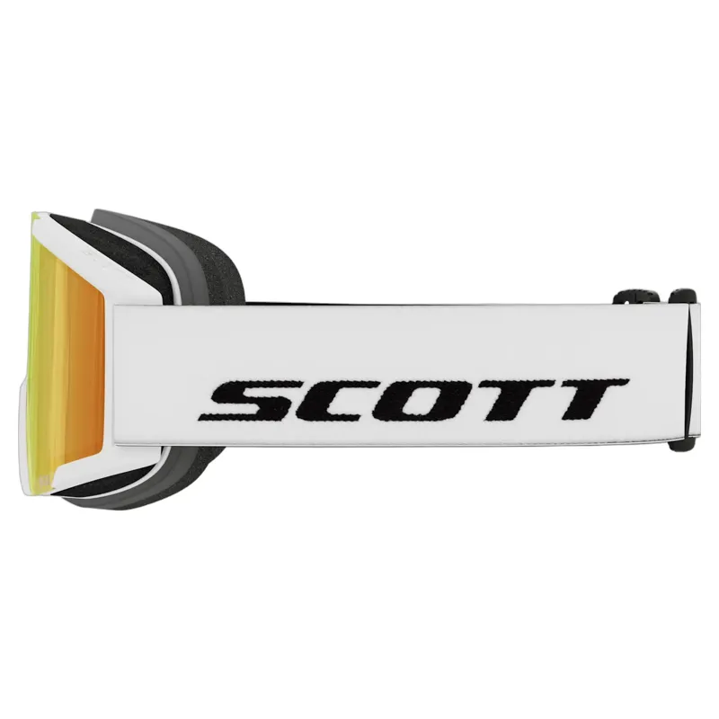 Scott Shield Pro Junior Ski Goggles in White with Red Chrome Lens-2