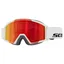 Scott Shield Pro Junior Ski Goggles in White with Red Chrome Lens