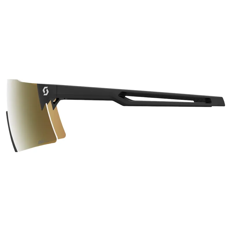 Scott Stride Compact Sunglasses in Black with LS Gold Chrome S1-3 Lens-2