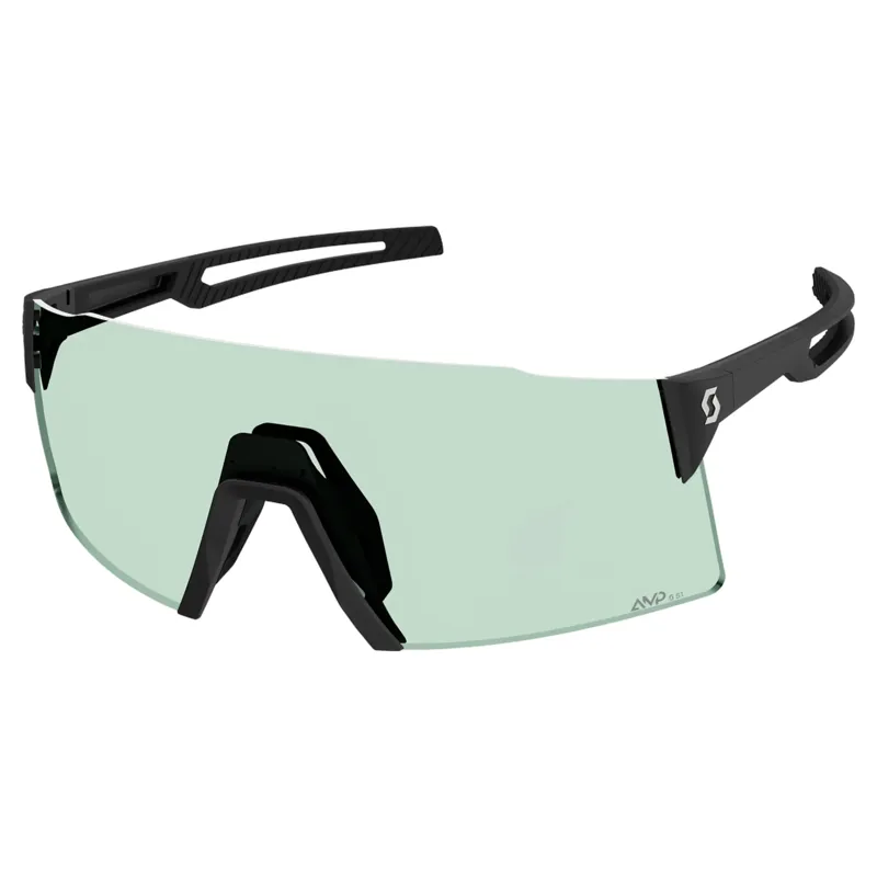 Scott Stride Compact Sunglasses in Black with Green Lens