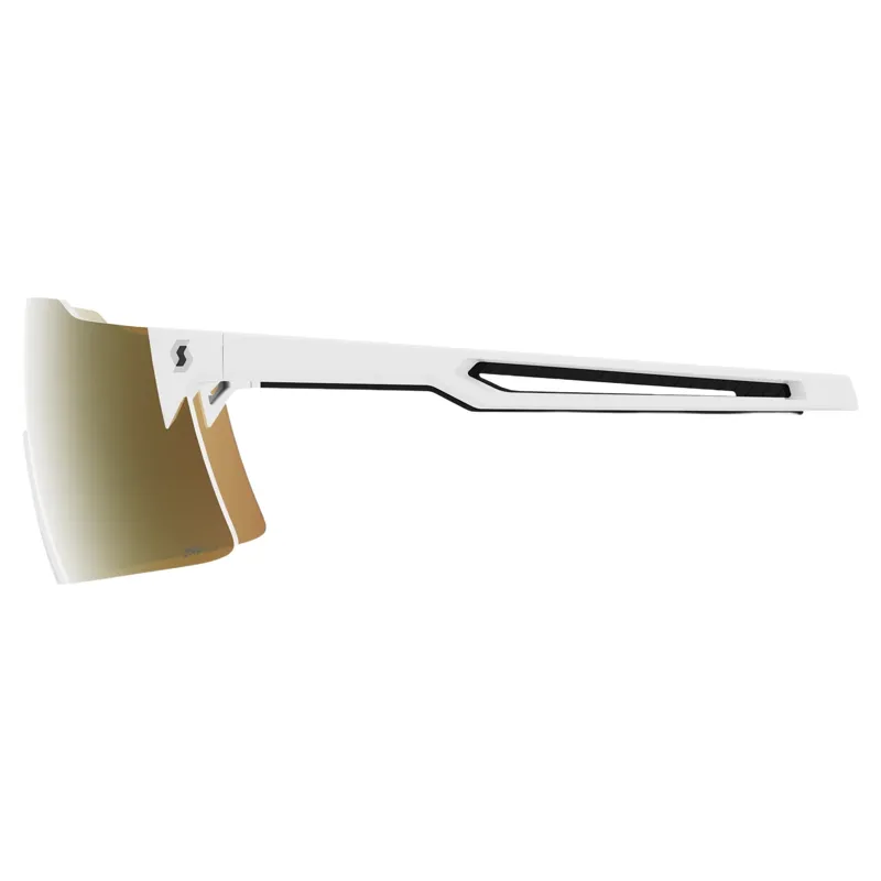 Scott Stride LS Sunglasses in White with LS Gold Chrome S1-3 Lens-2