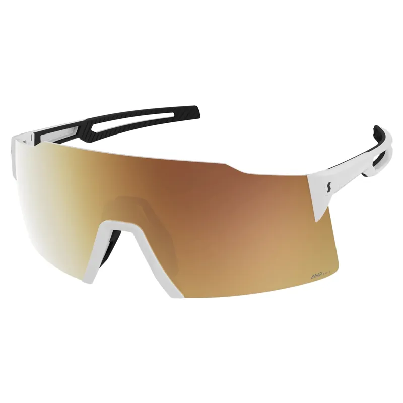 Scott Stride LS Sunglasses in White with LS Gold Chrome S1-3 Lens