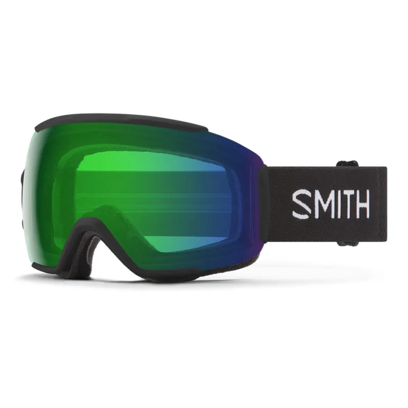 Smith Sequence OTG Ski Goggles Black + ChromaPop Green Mirror Lens