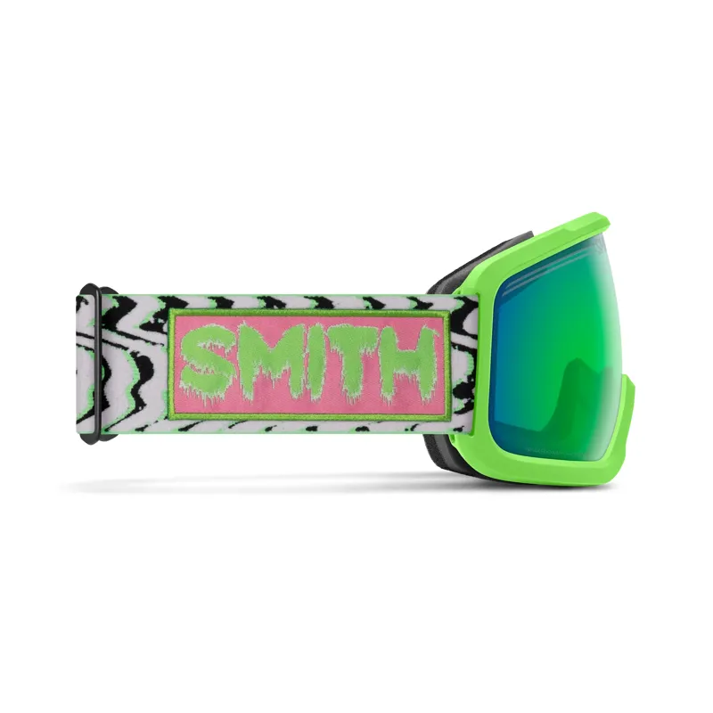 Smith Shakedown Goggles in Slime Static Shag CP ED Green Mirror + Yellow Lens-2