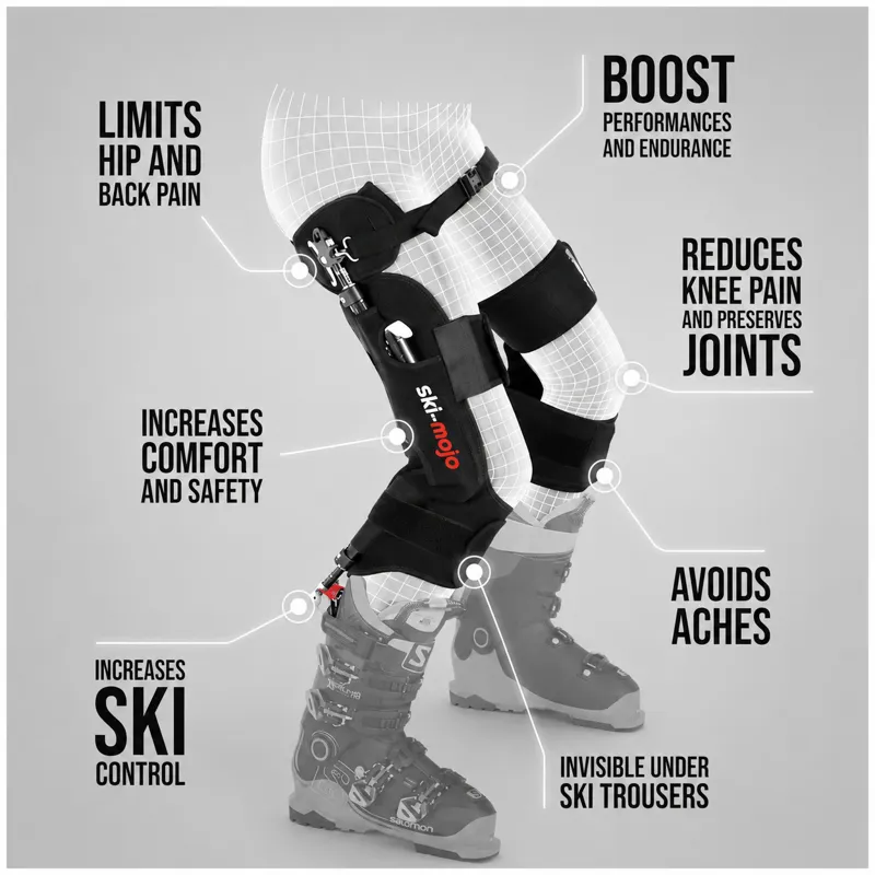 Ski Mojo Skiing Knee Support System with Free Fitting-1