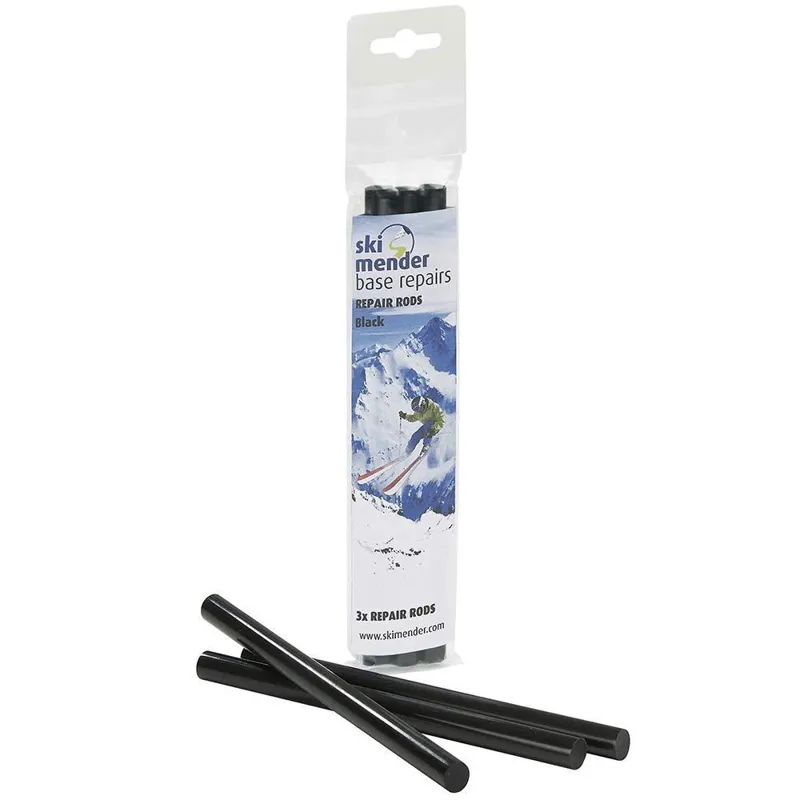 Ski Mender P-Tex Black Repair Rods for Base Repair Guns - 3 Pack