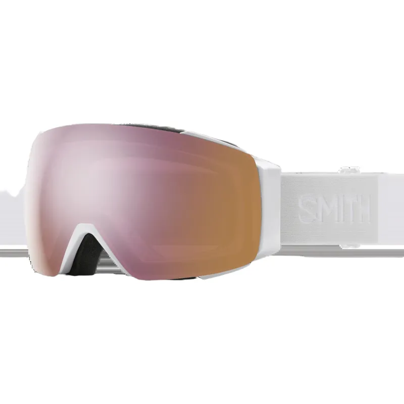 Smith I/O MAG Goggles in White + Chromapop Rose Gold + Spare Lens