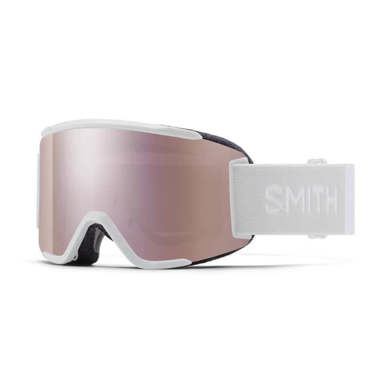 Smith Squad S White Vapor with Chromapop Everyday Rose Gold Mirror Lens + Spare Lens
