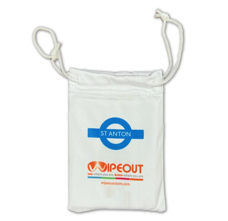 Wipeout St Anton Piste Map Microfibre Goggle Cloth and Resort Map-1
