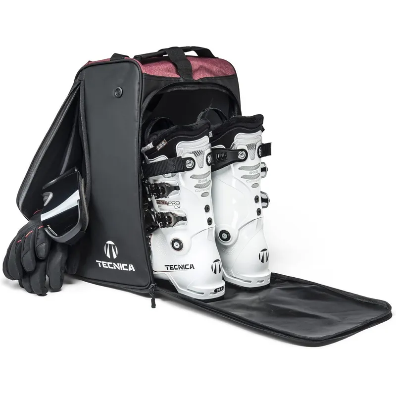 Tecnica Ski Boot Bag in Bordeaux with Glove And Goggle Pocket-1