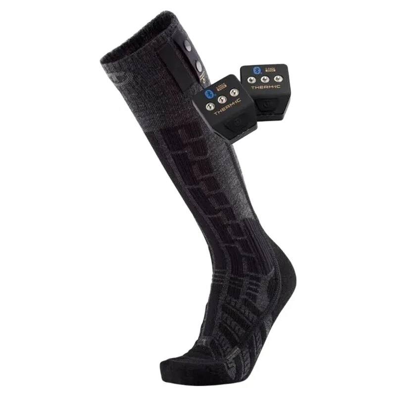 Therm'ic Comfort Heated Ski Socks S.E.T + S-Pack 3000B in Black and Grey