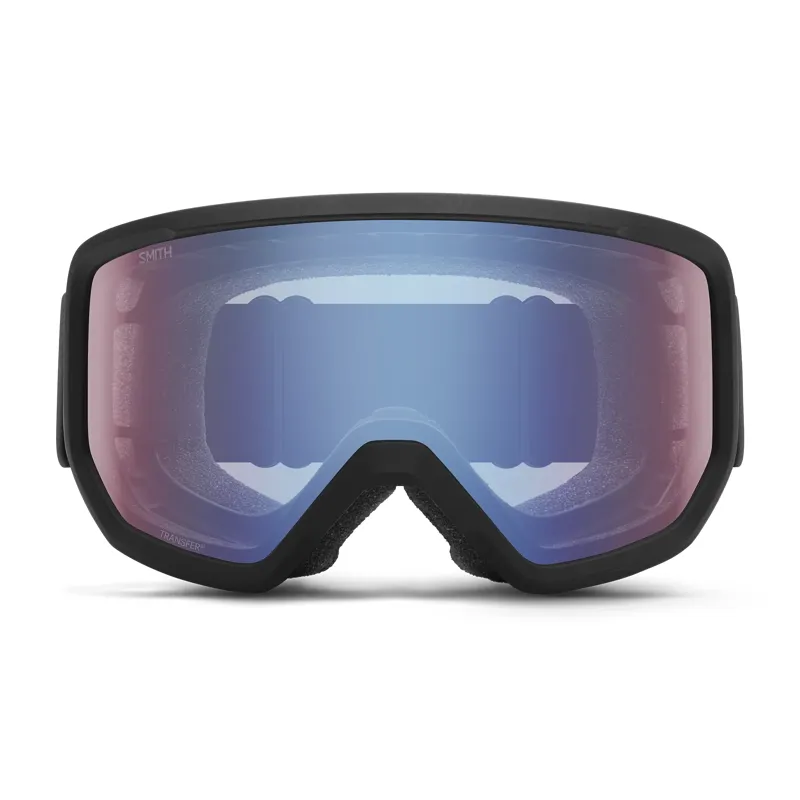 Smith Transfer Goggles in Black with Blue Sensor Mirror Antifog Lens-1