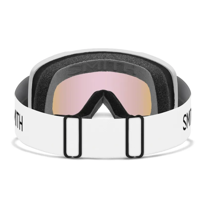 Smith Tribute Goggles in White with Blue Sensor Mirror Lens-3