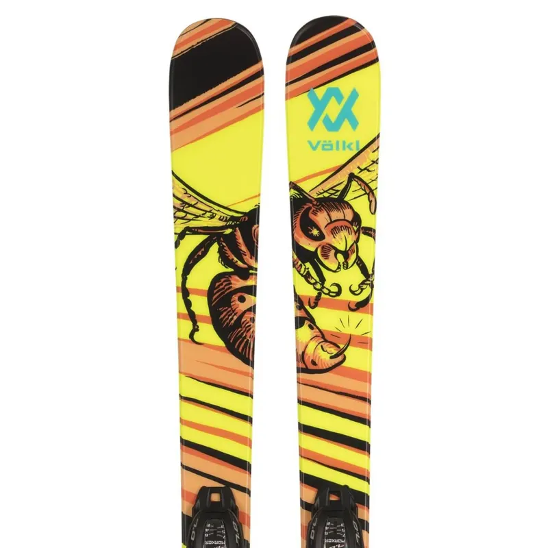 Volkl Revolt Jr Wasp 138cm Skis with Marker vMotion 7.0 Bindings