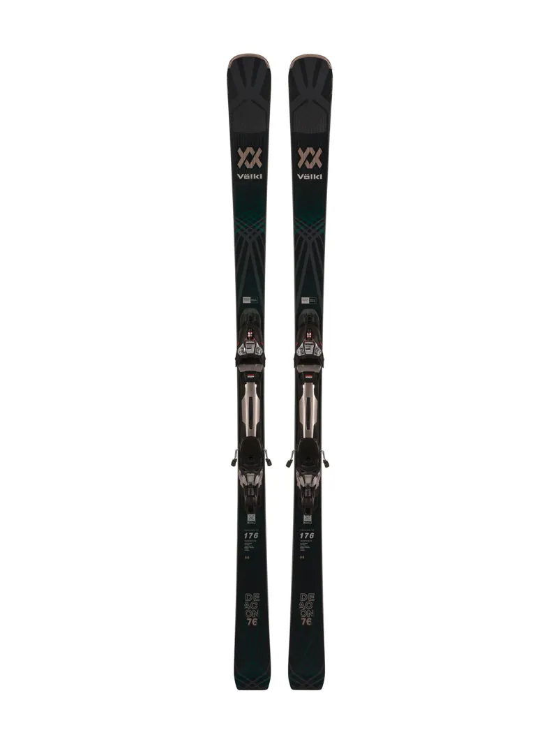 Volkl Deacon 76 Black Performance Piste Carving Skis-1