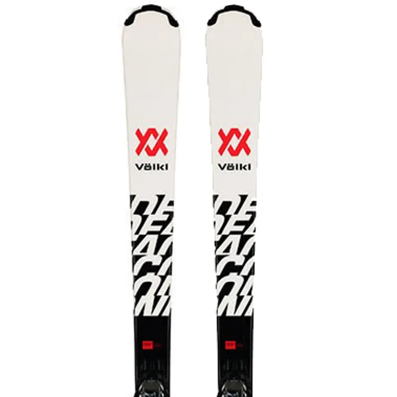 Volkl Deacon 7.2 Piste Skis in Black+White with Adjustable