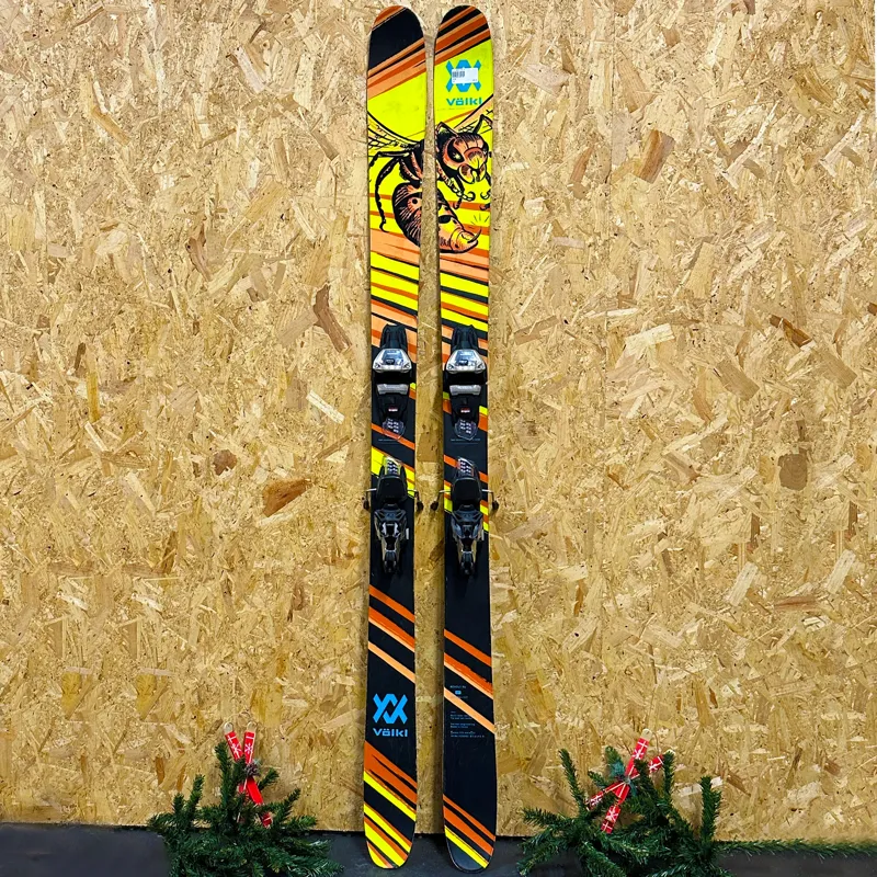 Volkl Revolt 96 Ex Demo Twin Tip All Mountain Skis with Marker