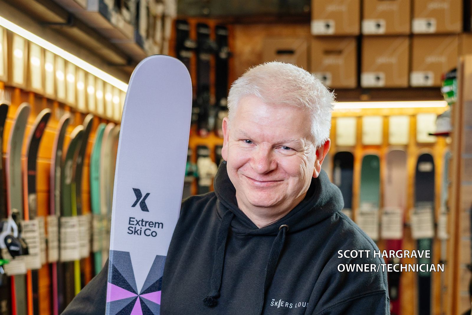 Scott Hargrave, owner and technician at The Skiers Lounge